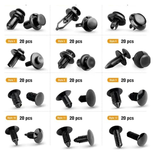 SANDARIO-auto Trim Removal Tool kit-Plastic Clips for Cars -Fender Liner Clips -Bumper Clips-Retainer Clips-Fasteners-Automotive Fastener Clips and Trim Removal Tool Kit