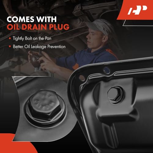 A-Premium Lower Engine Oil Pan Sump with Drain Plug, Compatible with Dodge Grand Caravan 2011-2020, Journey 2011-2019, Avenger 2011-2014 & Chrysler Town & Country, 200 & Ram C/V, Only Fit 3.6L | Compatible with Dodge Grand Caravan 2011-2020, Journey 2011-