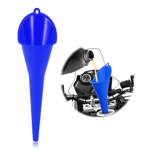 Oil Funnel, Multi-Purpose Plastic Long Neck Oil Funnel, Automotive Use Funnels for Filling Oils Lubricants Water Diesel, Kitchen Funnels for Filling Bottles Jars (Blue, 1PCS) - color: Blue, 1PCS