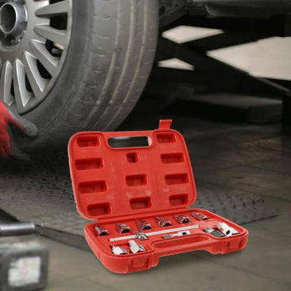 12pcs Chrome Alloy Oil Drain Socket Set Lightweight Spreader Tool Compatible with Oil Pan Screws for Automotive Industry