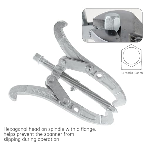 ChgImposs 6 Inch 3-Jaw Gear Puller, 2 Jaw 3 Jaw Puller for Pulley Gears Bearings and Flywheels, Heavy Duty Pulley Puller with Reversible Jaws, High Carbon Steel Removal Tool Bearing Puller Tool - size: 6 Inch