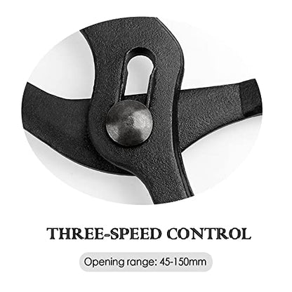 Salior 12'' Oil Filters Removal Specialty Tool Oil Filter Wrench,3-Position Adjustable+15°Bent Angle Head Design Oil Filter Pliers For 45-150mm Engine Filters,Conduit,Fittings, Red