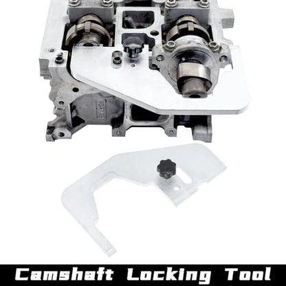 Engine Camshaft Timing Locking Tool Kit, Compatible with Jaguar Land Rover Evoque 2.0T, Ford Focus Mondeo Lincoln 2.0 SCTi Ecoboost Ti-VCT, 2.3T Mustang 303-1594 303-1595 303-1565 303-1504 - size: 9PCS Kit