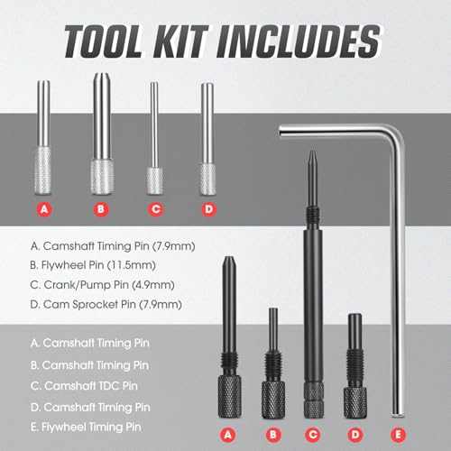 DNA Motoring Professional Timing Tool Kit for Ford B-MAX/Mondeo/Transit & Volvo V60/S80-45# Carbon Steel Camshaft Locking 16pcs Set with Flywheel Pin Tools & Storage Case, TOOLS-00760 - style: Timing Tool Kit for B-MAX