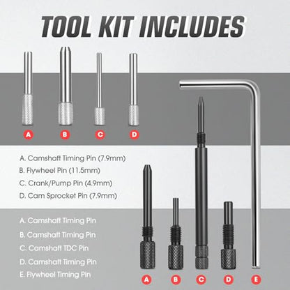 DNA Motoring Professional Timing Tool Kit for Ford B-MAX/Mondeo/Transit & Volvo V60/S80-45# Carbon Steel Camshaft Locking 16pcs Set with Flywheel Pin Tools & Storage Case, TOOLS-00760 - style: Timing Tool Kit for B-MAX
