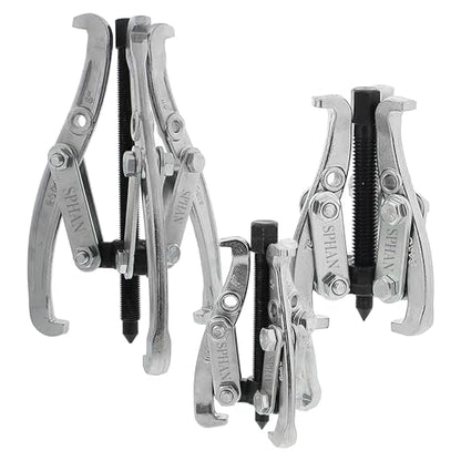 Motor Tech Gear Puller Set, 3" 4" 6" 8'' 3 Jaw Puller Kit for Pulley Gear Bearing Flywheel Removal, Heavy Duty Pulley Puller with Reversible Jaws Bearing Puller Tool Kit (3'' 4'' 6'') - style: 3'' 4'' 6''
