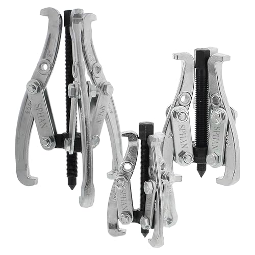 Motor Tech Gear Puller Set, 3" 4" 6" 8'' 3 Jaw Puller Kit for Pulley Gear Bearing Flywheel Removal, Heavy Duty Pulley Puller with Reversible Jaws Bearing Puller Tool Kit (3'' 4'' 6'') - style: 3'' 4'' 6''