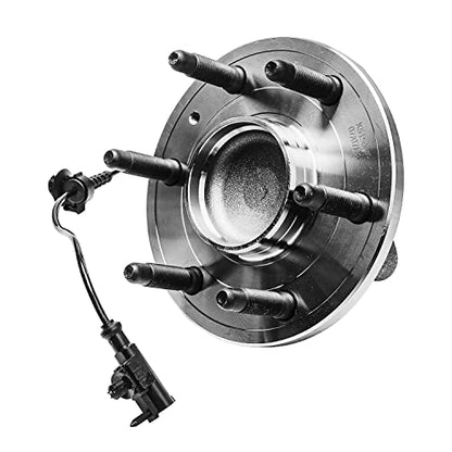 Detroit Axle - RWD Front Left Knuckle Kit for 2007-2013 Chevrolet Silverado 1500 Avalanche GMC Sierra 1500, 2007-2014 Suburban Yukon XL 1500 Tahoe Escalade ESV Steering Knuckle, Wheel Bearing Hub - size: 2UW59125/Kit
