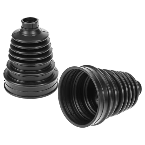 QWORK 2PCS CV Boot Repair Kit with 4 Stainless Steel Clamps & 6 Cable Ties - Universal Silicone CV Axle Boot Replacement for Cars