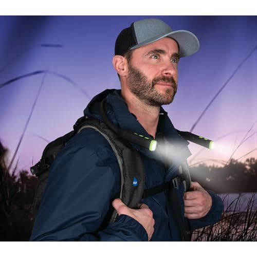Performance Tool W2687 400+LM Li-Ion Neck Light: 2 Flex Adjustable Lighted Ends, Spotlight and Multi-Color Ambient Modes, 650mAH, 3 Hour Operation, 19.5-in Length, USB-C, Hands-Free, Black | Two flexible lighted ends with spotlight and multi-color modes,