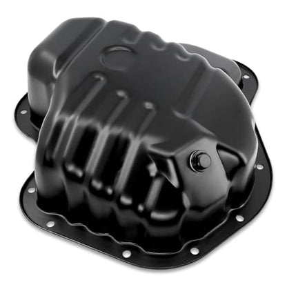Engine Oil Pan with Drain Plug, Compatible with 2002-2006 Toyota Camry, 2002-2006 Solara, 2009-2013 Corolla, 2009-2013 Matrix, 2001-2007 Highlander, 2004-2005 RAV4, L4 2.4L, Gas 2AZ-FE