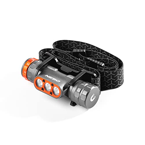 NEBO Transcend 1500 Rechargeable Headlamp | 1,500 Lumens, 5 Light Modes, Detachable Magnetic Work Lamp, Waterproof, Bright LED Head Light for Hiking & Camping, Includes USB Charging Cable - style: 1500 Lumen