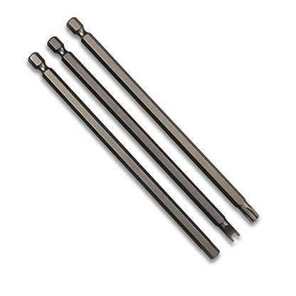 NEIKO 10224A 1/4" Extra Long Security Screwdriver, 32 Piece S2 Steel 6" Long Torx, Tamper Proof, PoziDriv, Spanner, Tri-Wing Security Power Tool - size: Screwdriver Bit, style: Security