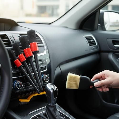 15-Piece Car Detailing Brush Set for Interior Vents, Dashboard Crevices & Console Gaps - Durable PP Plastic Cleaning Tool Kit - size: 6.3 x 4.33 x 0.98 in