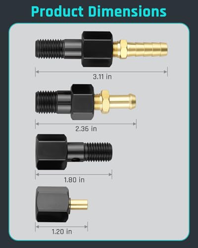Fuel System Test Fitting Adapter Kit Fit for the 5.9L Cummins Diesel 9011 9012 9013 9014 Fuel System