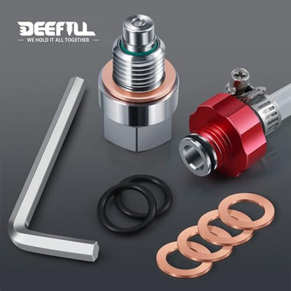 M18 x 1.5 Oil Drain Valve Magnetic Stainless Steel Oil Plug Drain Valve No Mess, Clean & Safe Oil Changes Compatible with BMW, Land Rover, Porsche, Volvo and More Select Models - size: M18 x 1.5