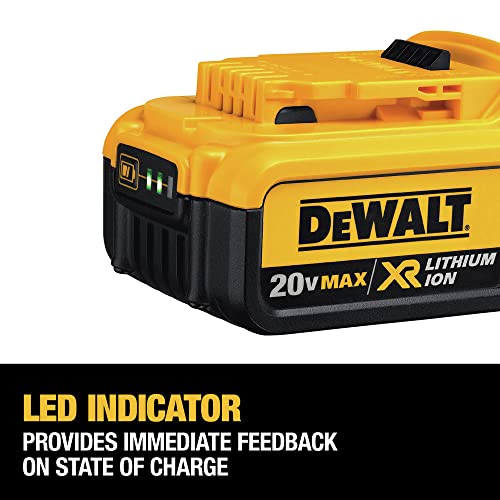 DEWALT 20V MAX* Cordless Impact Wrench Kit with Hog Ring, 1/2-Inch (DCF880HM2), Yellow