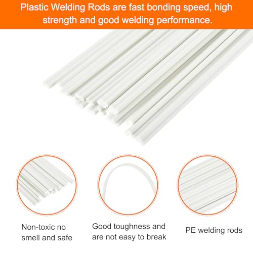 MECCANIXITY 20pcs 20 Inch Plastic Welding Rods PVC Welding Strips Welder Rods for Plastic Welder,Car Bumper, Kayak Repair, White - color: White, size: 20 Inch