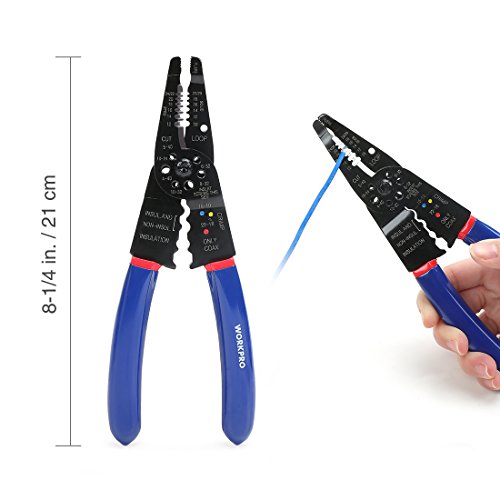 WORKPRO Crimping Tool Kit with 582PCS Heat Shrink Wire Connectors | Electrical Wire Terminals for AWG 22-10, 3-in-1 Wire Strippers Cutters & Crimpers, Electrical Repair Kit with Storage Case