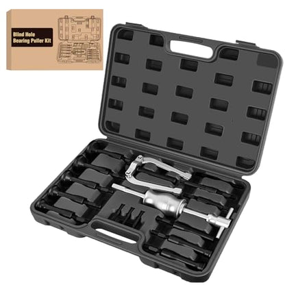 GOOACC 16pcs Blind Hole Bearing Puller Kit, Slide Hammer Pilot Insert Inner Internal Removal Tool Blind Hole Collet Bearing Set, Heavy Duty Blind Bearing Race and Seal Puller Extractor Kit Black Case - color: 16pc Blind Hole Bearing Puller Black