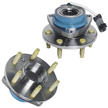 Detroit Axle - 2pc Front or Rear Wheel Bearing and Hub Assembly for 2006-2009 Chevrolet Uplander Pontiac Montana 2006-2007 Buick Terraza Saturn Relay [6 Lugs w/ABS] - style: 513236 x2/Pair