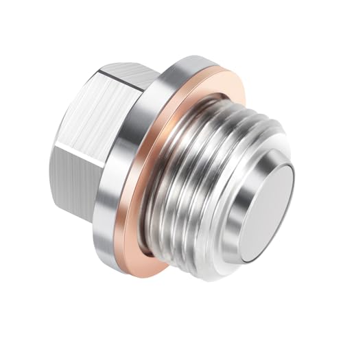 M20x1.5 Engine Oil Drain Plug Stainless Fit for Subaru 98-13 Forester, 93-14 Impreza, 90-19 Legacy, 08-14 Tribeca, 13-21 WRX STI, Stainless Steel Magnetic Oil Pan Drain Plug - size: M20 x 1.5