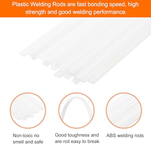 MECCANIXITY 20pcs 13 Inch Plastic Welding Rods ABS Welding Strips Welder Rods for Plastic Welder,Car Bumper, Kayak Repair, White - color: White, size: 13 Inch