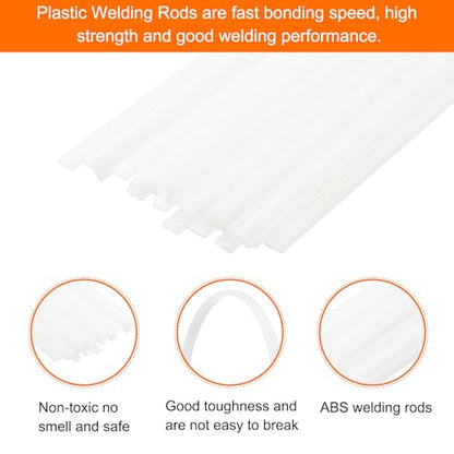 MECCANIXITY 20pcs 13 Inch Plastic Welding Rods ABS Welding Strips Welder Rods for Plastic Welder,Car Bumper, Kayak Repair, White - color: White, size: 13 Inch