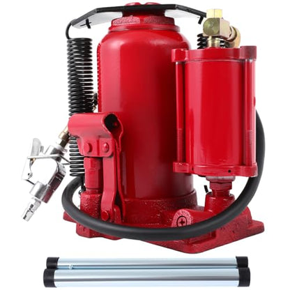 OCPTY 20 Ton Pneumatic Air Hydraulic Bottle Jack | 40000 LBS All Welded Bottle Manual Handle and Air Pump, for Car, Pickup, Truck, RV, Auto Repair, Industrial Engineering ﻿