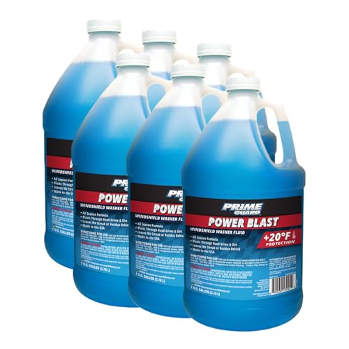 Prime Guard 92306 Power Blast +20°F Windshield Washer Fluid - 1 Gallon (Pack of 6) - size: 6 Pack, style: Power Blast +20°F