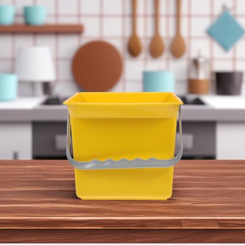 Luxshiny Plastic Bucket with Handle and Measuring Scale 2l Capacity Multifunctional Design Large Capacity Utility Bucket for Home Cleaning and Car Detailing