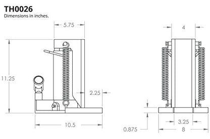 TEMCo Hydraulic Container/Machine Toe Jack (10 Ton - 20 Ton) Lift Capacity TH0026 - size: 10 Ton Toe / 20 Ton Top Capacity