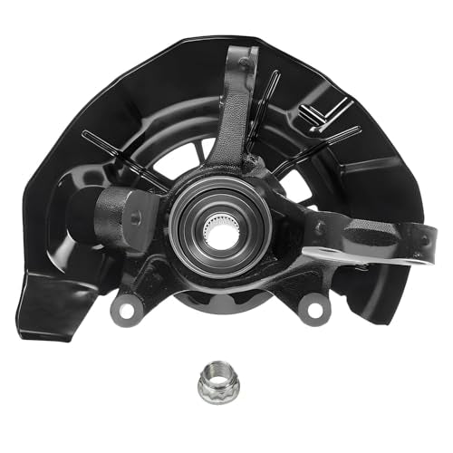 Detroit Axle - Front Steering Knuckles & Wheel Hub Bearings + Outer Tie Rod Ends Replacement for RX330 RX350 RX400h Highlander - 4pc Set - size: 4SU48636/Kit