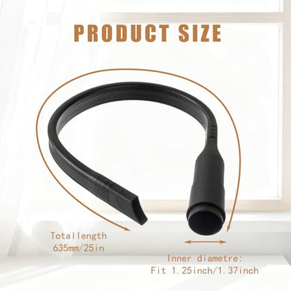 25-Inch Universal Flexible Long Vacuum Attachment Crevice Cleaning Brush Tool Fits for All 1-1/4" (32mm) & 1-3/8" (35mm) Inner Diameter Vacuum Hoses Accessories
