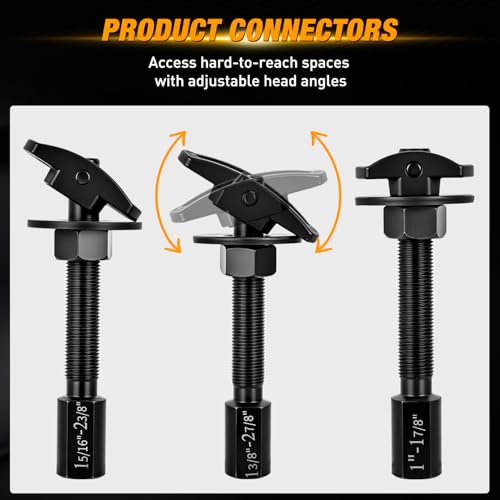 GOOACC 3PCS Rear Axle Bearing Puller Set, Axle Bearing Puller Removal Tool Kit with 3 Sizes 1" to 1-7/8", 1-5/16" to 2-3/8" & 1-3/8" to 2-7/8" Axle Wheel Bearing Removal Tools for Axles Bearings, Blue - color: 3pc Rear Axle Bearing Puller Blue