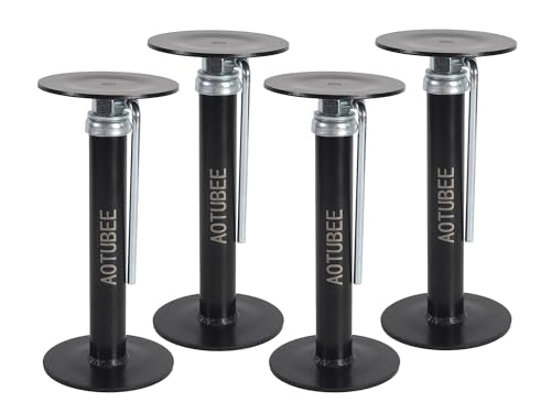 House Floor Jacks, Basement Floor Jack for Leveling and stabilizing Stairs, Porches, Decks, Crawl Spaces, Sagging/Uneven Floors and RV Camper Step Stabilizer, 4 Pack, 11" - 16" - size: 16 inch