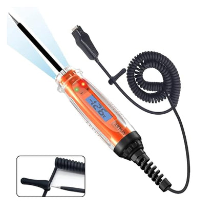 AWBLIN Automotive Test Light 3-72V DC Digital Light Tester | Voltmeter, Heavy Duty Auto Circuit Tester, LCD Backlight Display and LED Indication, Electric Test Pen with Illumination