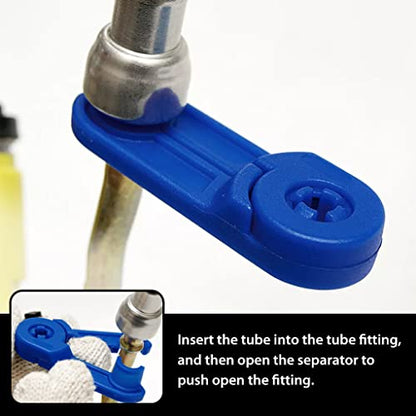 FIRSTINFO Taiwan 7-Piece Auto Steel Line Quick Fluid Stopper Set | 6 Plugs and 1 Tube Separator for Fuel Rail Hose, A/C and Brake Lines, F39292 - size: 6 pcs Plugs + 1 pc Tube Separator Kit