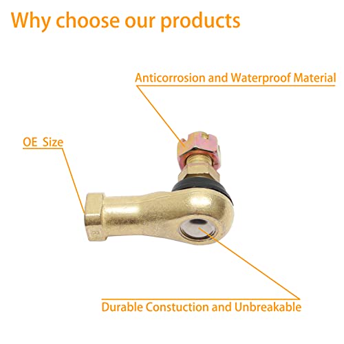 Tie Rod End Kit, Compatible With 00-12 Yamaha Big Bear 400, 04-06 Bruin 350 | Fit for 03-06 Kodiak 400 / 450, 07-12 Grizzly 350 / 400 / 450, 06-10 Wolverine 350 / 450 Ball Joint Set ATV UTV Accessories - size: 2000-2012 Yamaha Big Bear 400