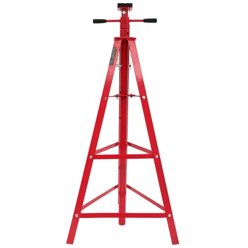 Under Hoist Tripod Stand 4000 LBS /2 Ton Capacity Lift Stand for Garages, Repair Shops, and DIY, Lift Range 47" to 82.7", Heavy Duty Steel, Red