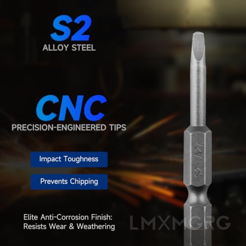 7PCS Triangle Screwdriver Set Triangle Bit Set S2 Alloy Steel 2"/50mm 1/4 Hex-Shank Tamper-Proof Security Bit TA18 TA20 TA23 TA25 TA27 TA30 TA46 - color: Triangle Head