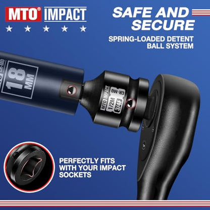 MTO 2 Pieces 3/4" Female to 1/2" Male Impact Socket Adapter, 3/4" Drive Impact Socket Reducer Set, Chrome Molybdenum Alloy Steel - size: 3/4" Female to 1/2" Male