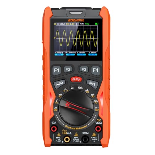 Handheld Oscilloscope Multimeter GOCHIFIX Waveform Generator 12MHz Bandwidth 50MSa/s Sampling Rate USB Lab Oscilloscopes Portable 3 in 1 Automotive Digital Oscilloscope with Signal Generator Kit - style: 12 Mhz