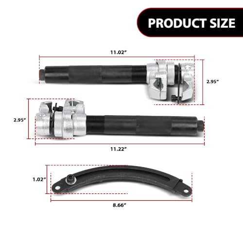 ANDPLAY Heavy Duty Coil Spring Compressor Tool Set 45# Steel, 2645 lbs Max Load, 23–280 mm Wide Jaw Capacity, Safe Strut Removal & Installation Kit Black