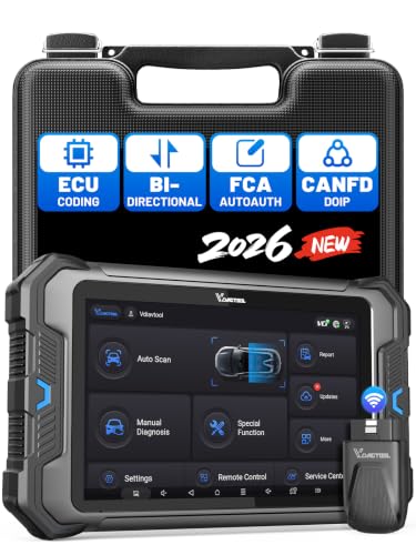 VDIAGTOOL Bidirectional Scan Tool VD80 BT Lite, 2026 8" Wireless Full System OBD2 Scanner Diagnostic Tool with 28+ Resets, Online Coding, Oil/Brake/BMS/SAS, FCA, CAN FD & DoIP, 2 Years Free Update