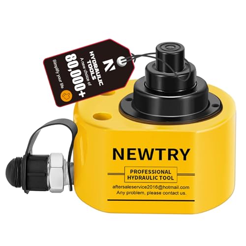 NEWTRY Hydraulic Ram Jack 30T Hydraulic Cylinder Low Profile Ram Jack Multi-Section 2.13” Stroke Lifting Cylinder Mini, Portable for Machinery, Bridge, Construction - size: 30T