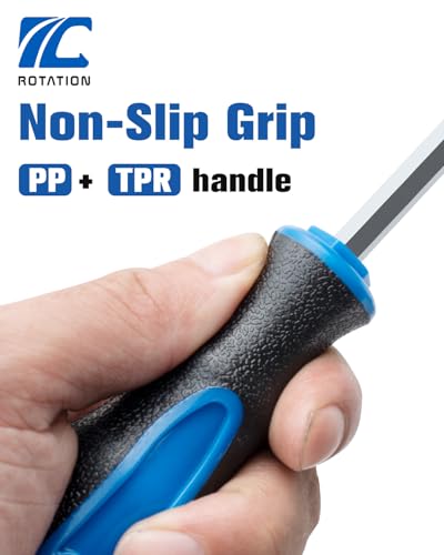 ROTATION 1/4 Inch Magnetic Bit Driver, Nut Driver with Non-slip Handle and Strong Magnet Tip, Screwdriver Handle for Holding Bits and Screws, 197mm/7.7 inch - style: 1pc