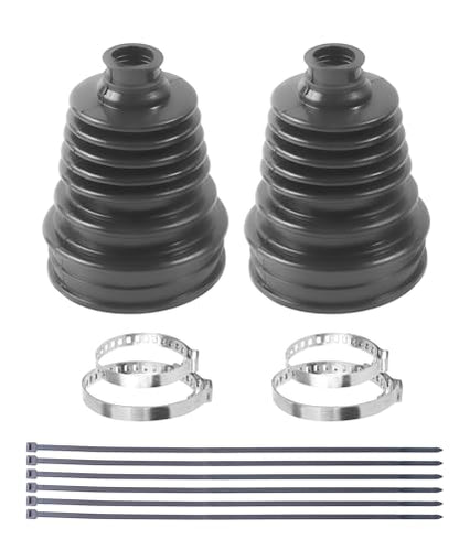 2PCS CV Axle Boot Repair Kit,Car Accessories Silicone CV Boot Repair Kit Includes 4 Stainless Steel Clamp and 6 Nylon Cable Ties,Universal Constant Velocity Boots Set,Suitable for Most Vehicle