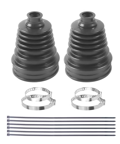 2PCS CV Axle Boot Repair Kit,Car Accessories Silicone CV Boot Repair Kit Includes 4 Stainless Steel Clamp and 6 Nylon Cable Ties,Universal Constant Velocity Boots Set,Suitable for Most Vehicle