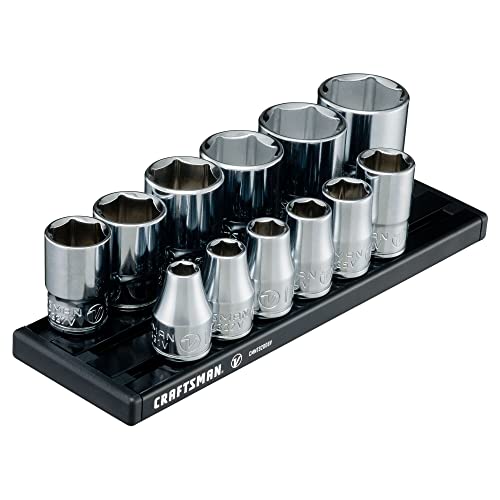 CRAFTSMAN V-SERIES Socket Set, Shallow SAE, 3/8 Inch Drive, 12 Piece (CMMT17330V) - style: Shallow SAE
